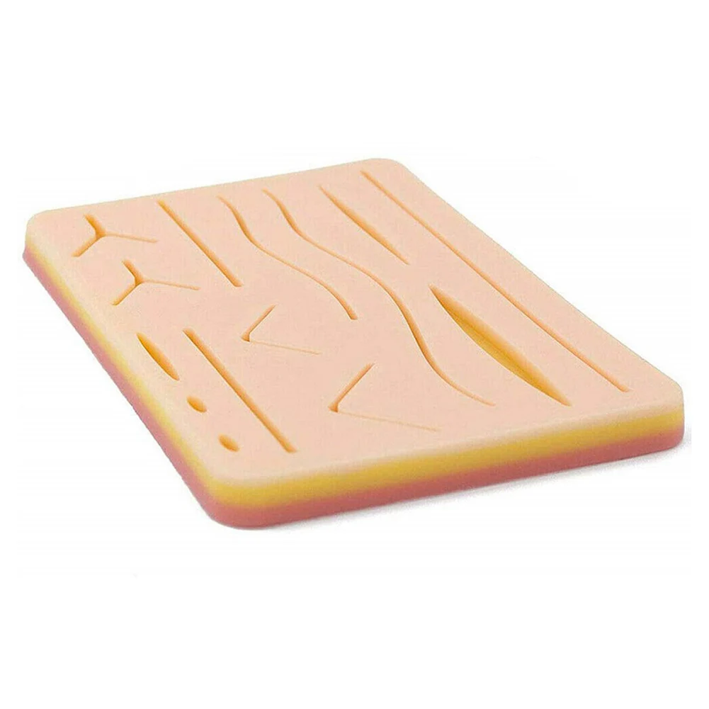 Silicone Human Traumatic Skin Model Reusable Skin Wounds Suture Teaching Module for Medical Student Exams And Learning Practices