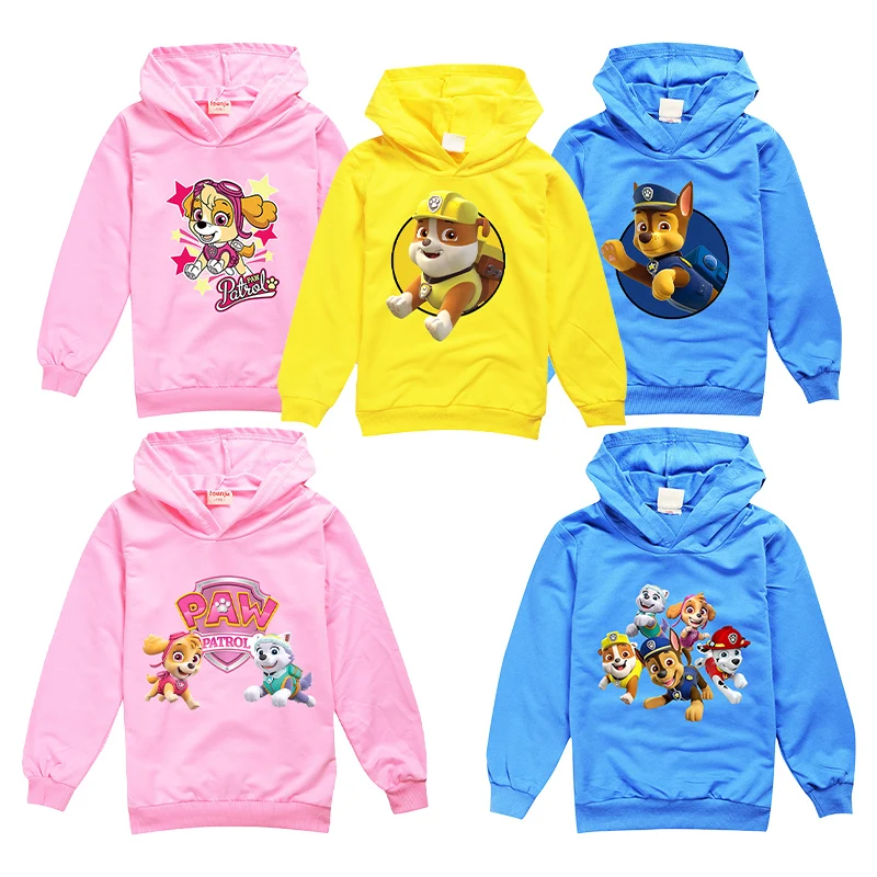 

PAW Patrols Boys Girl Thin Hoodie Chase Skye Anime Cartoon Print Childern's Pullover Long Sleeve Casual Autumn Spring Sweatshirt