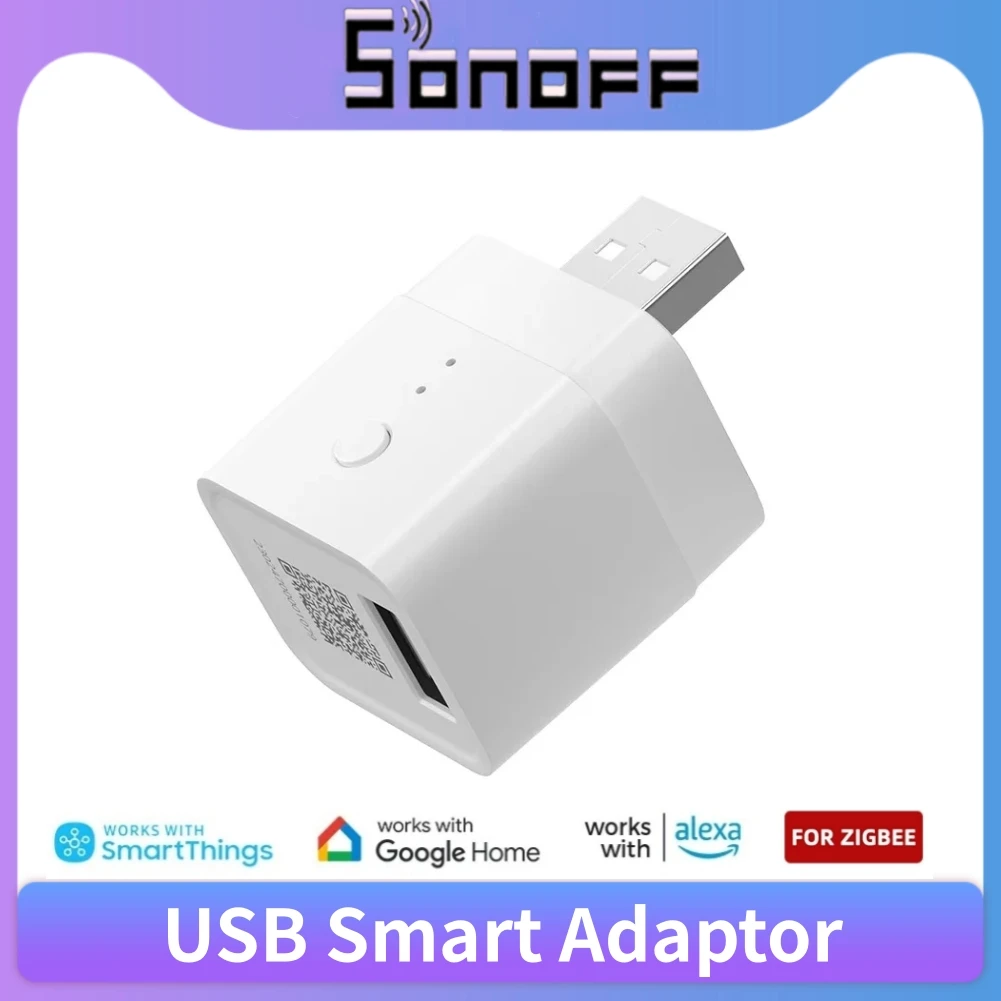 

SONOFF ZBMicro Zigbee Micro USB Smart Adaptor Fast Charging Smart Home Automation Work With EWeLink Alexa Google Assistant