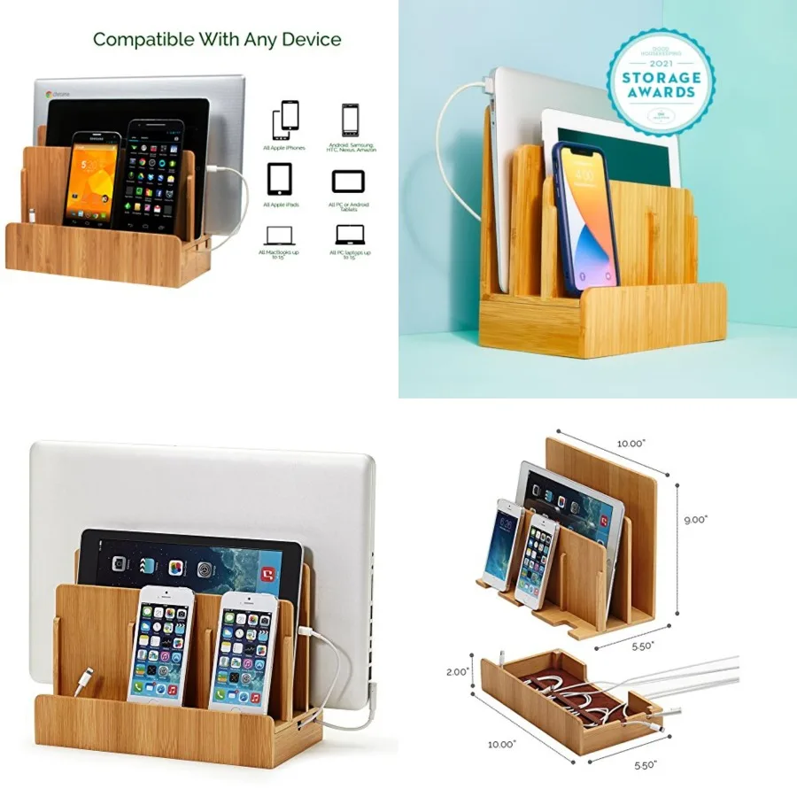 

Great Useful Stuff G.U.S. Multi-Device Charging Station Dock and Organizer - Multiple Finishes Available. for Laptops, Tablets,