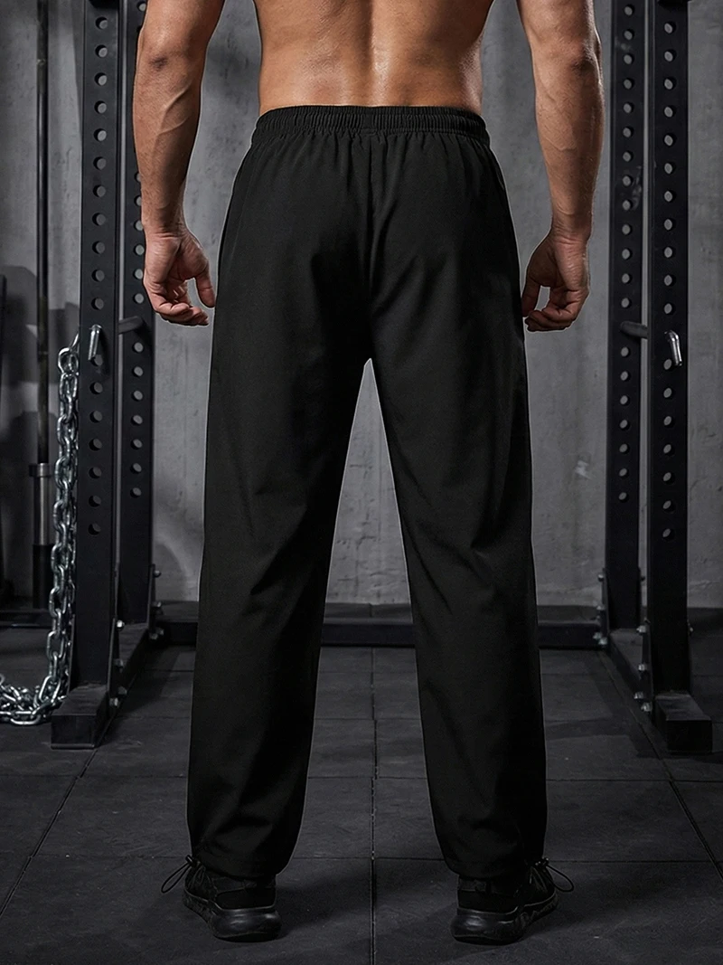 Immagine 4: Pantaloni Sportivi da Uomo alla Moda con Linee Laterali, Pantaloni da Palestra e Corsa con Tasche Laterali, Pantaloni Atletici ad Asciugatura Rapida e Traspiranti