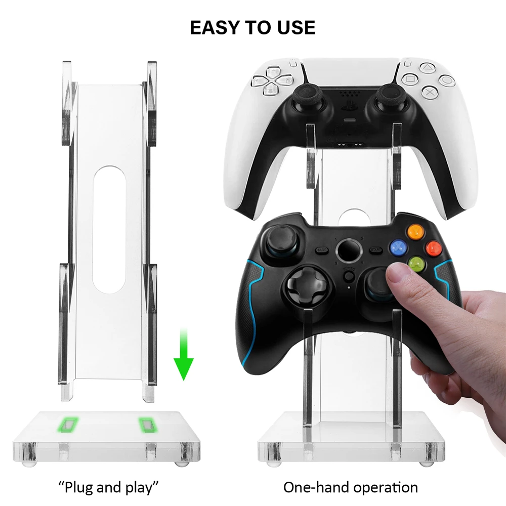 Supporto universale per doppio controller per PS5 PS4 Xbox One NS Switch Supporto da tavolo Accessori da gioco