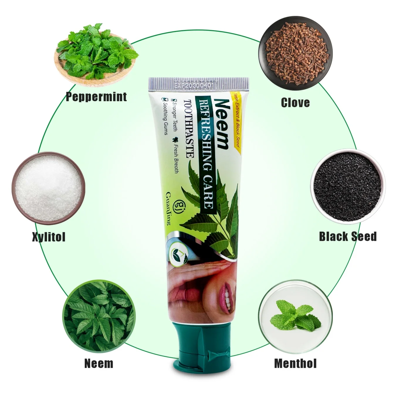 Natural And Organic Toothpaste Non-Sensitive Breath-Freshening Oral - Care Functions Mint-flavored Toothpaste For Man Women Gift