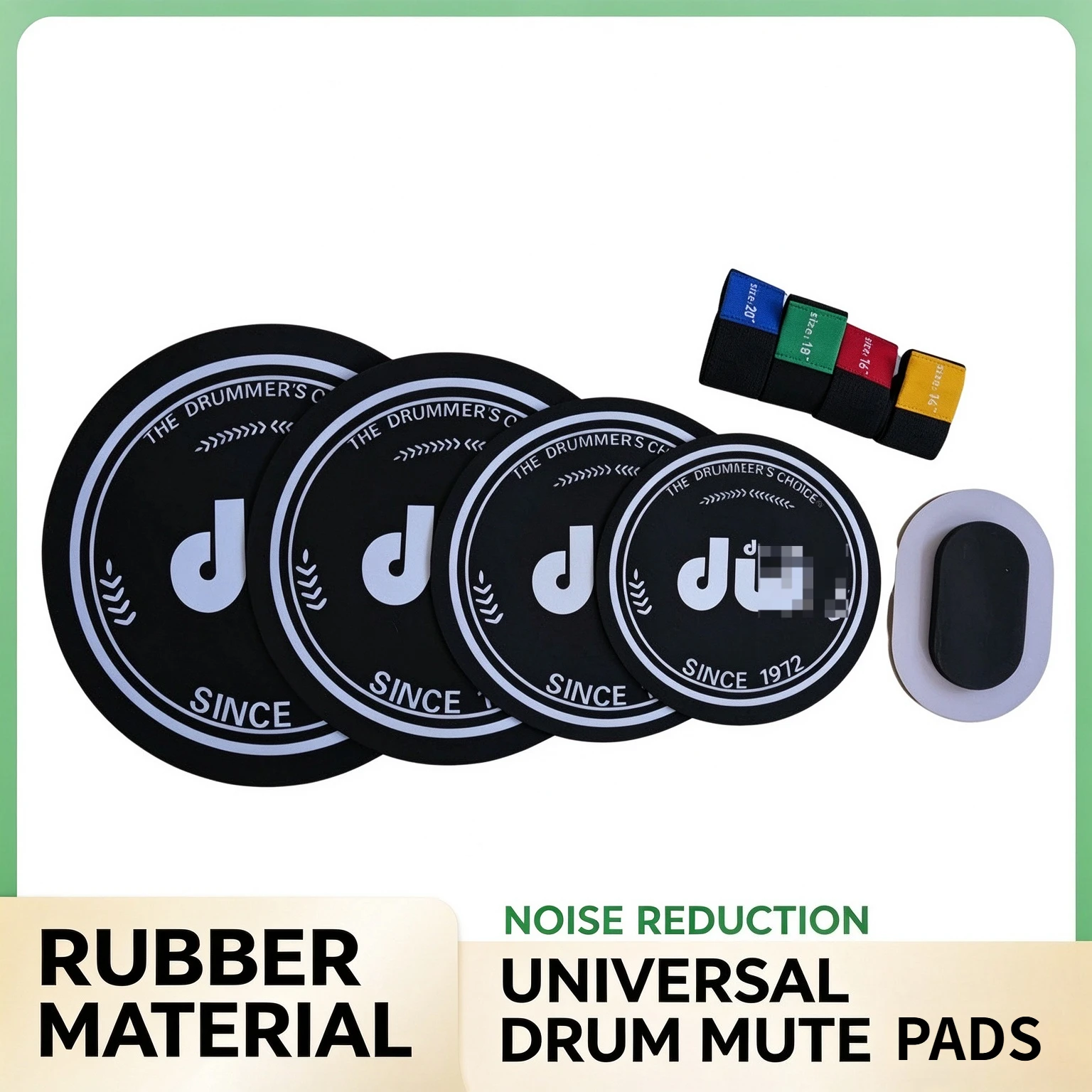 Full set of mute pads for drum kit, for adults and children, indoor practice and performance silent pads,accessories