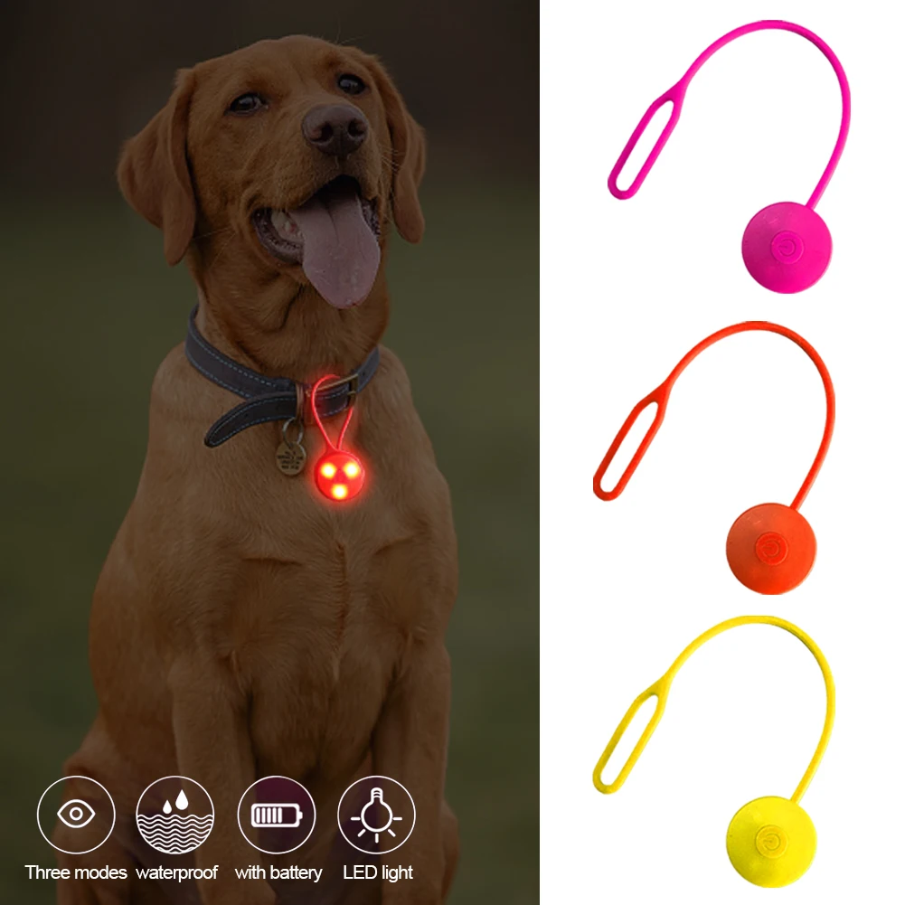 Pet Dog Night LED Flashlight Dog Cat Collar Glowing Pendant Safety Pet Leads Necklace Luminous Bright Decoration Collars