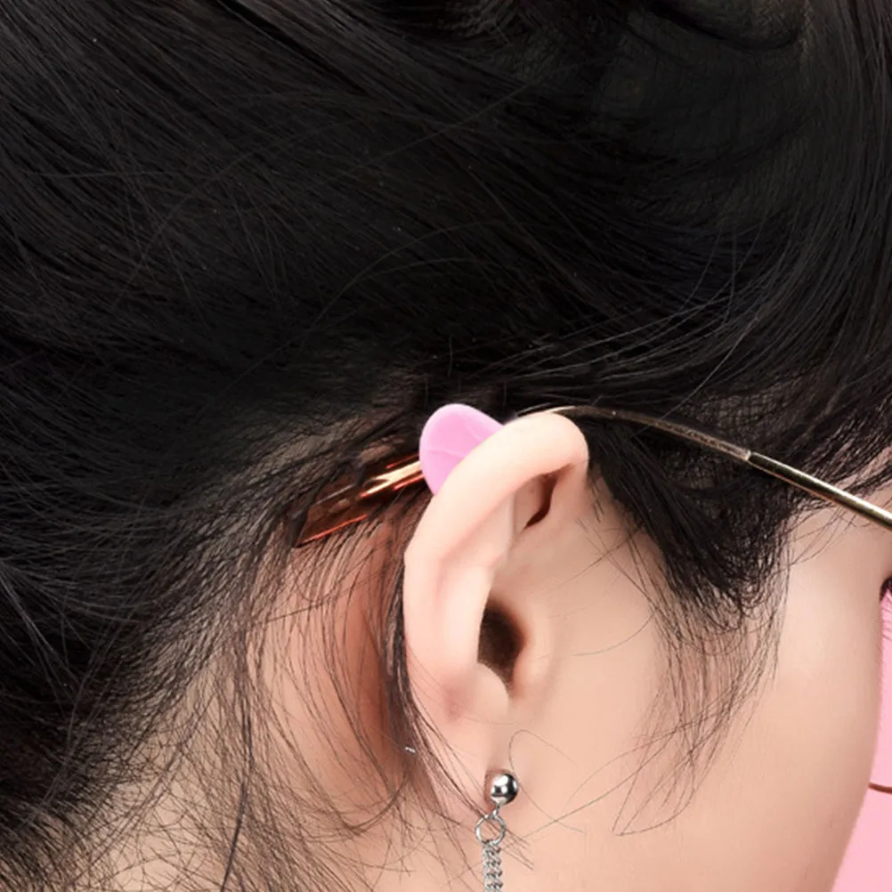 

20 Pairs Pink Anti slip Eyeglass Holders Comfortable Ear Hooks Silicone Retainers Daily Non slip Glasses Grips Portable