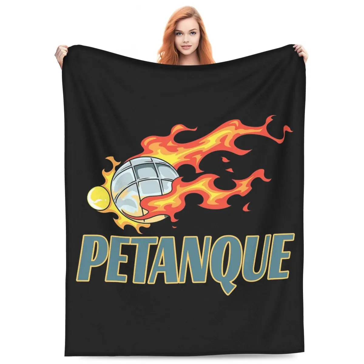 Petanque Gifts For A Player Blanket Flannel Sofa Throw Blanket Multi-function for Couch Bedding Throws Bedspread Quilt