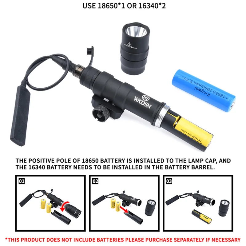 WADSN SF M600DF Tactical Flashlight High Lumens White LED 1400 Lumens Scout Light Picatinny Rail For Toy GUN Airsoft Accessories