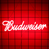 UponRay LED Neon Sign-3D Budweiser Beer Bar Pub Club Carving Wall Art for Home,Room,Bedroom,Office,Farmhouse Decor