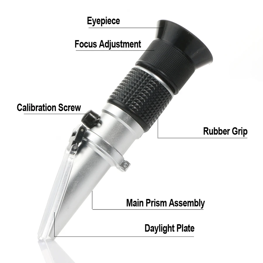 LEC Refractometer Juice Brix Range 0-90% Scale Sugar Tester With ATC Sugar Beekeep Tester Handheld Digital Refractometer