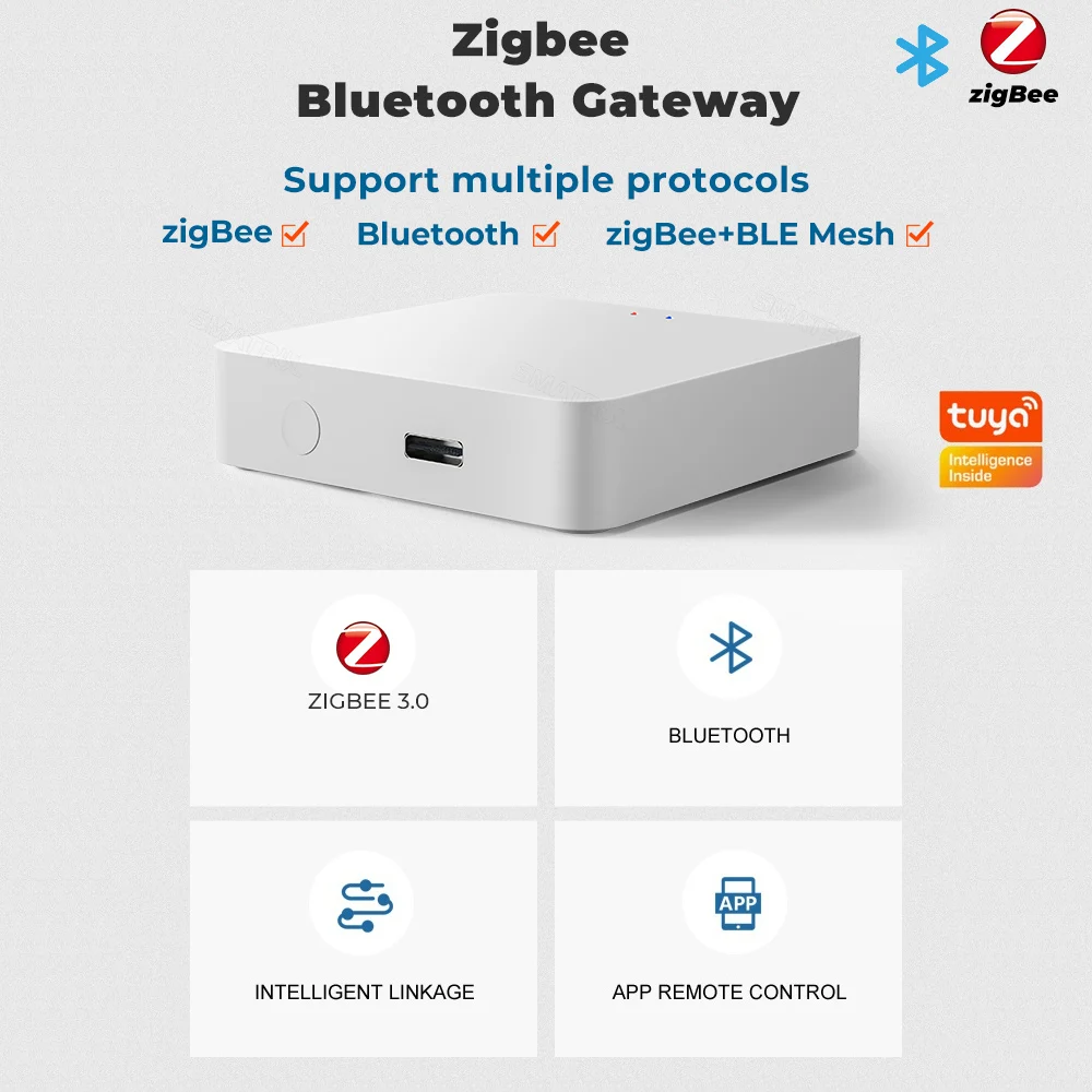 ZigBee Tuya Gateway multi-mode Bluetooth Mesh Wireless Bridge Hub Smart Home App Control per Smart Life Alexa Google Home