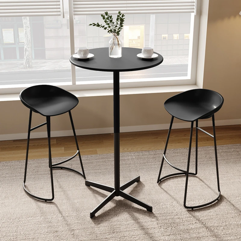 

Retro Coffee Minimalist Bar Tables Round Exquisite Home Essential Bar Tables Restaurant Professional Mesa Furniture ZT50BT