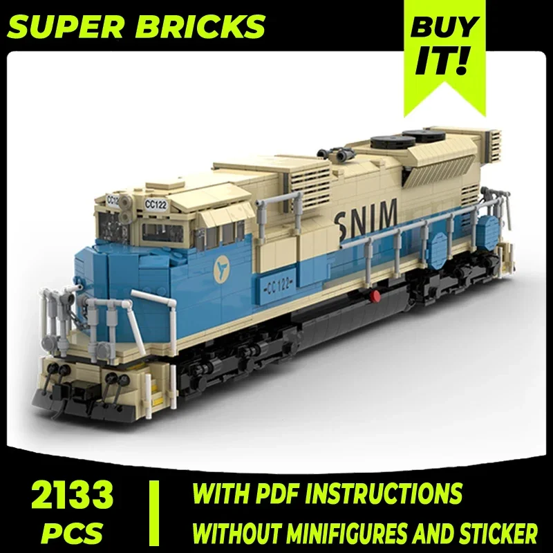 MOC-Trem Ferroviário Modelo Blocos De Construção Para Crianças, Tijolos Técnicos, Montagem DIY, Brinquedos De Construção, Presentes De Férias, SD70ACS