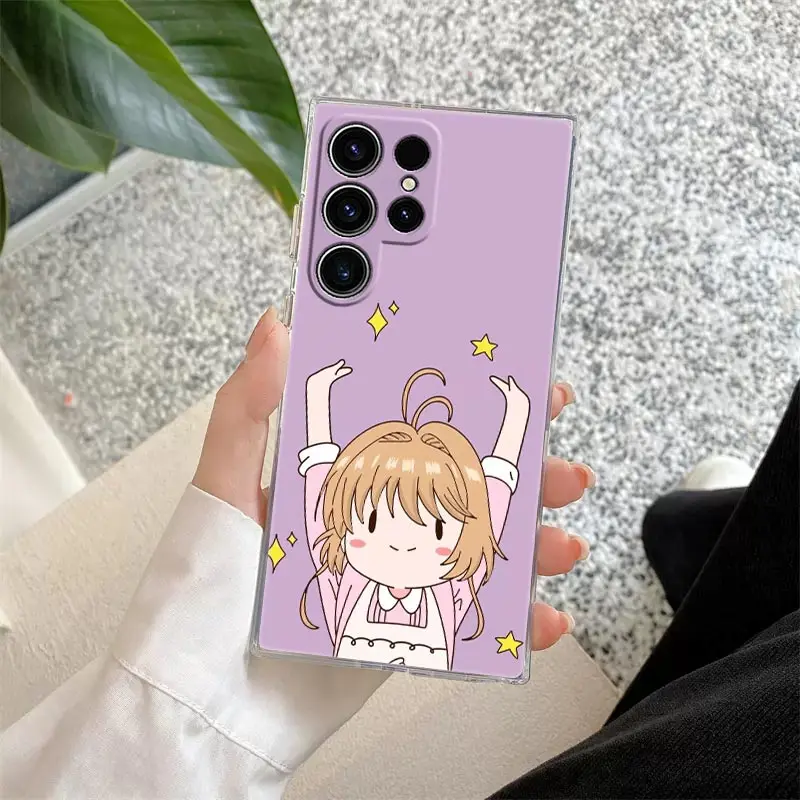 Card Captor Sakura Anime Phone Case For Samsung S24 S23 Ultra 5G S22 S20 S10 Plus S21 FE Clear Cases Cover Galaxy S24Ultra Funda