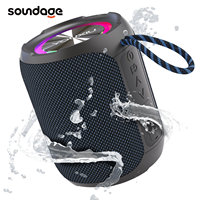 Portable Bluetooth Speaker BT5.0 IPX7 Waterproof Stereo Music Surround Wireless Speaker With LED Light Subwoofer Outdoor Speaker