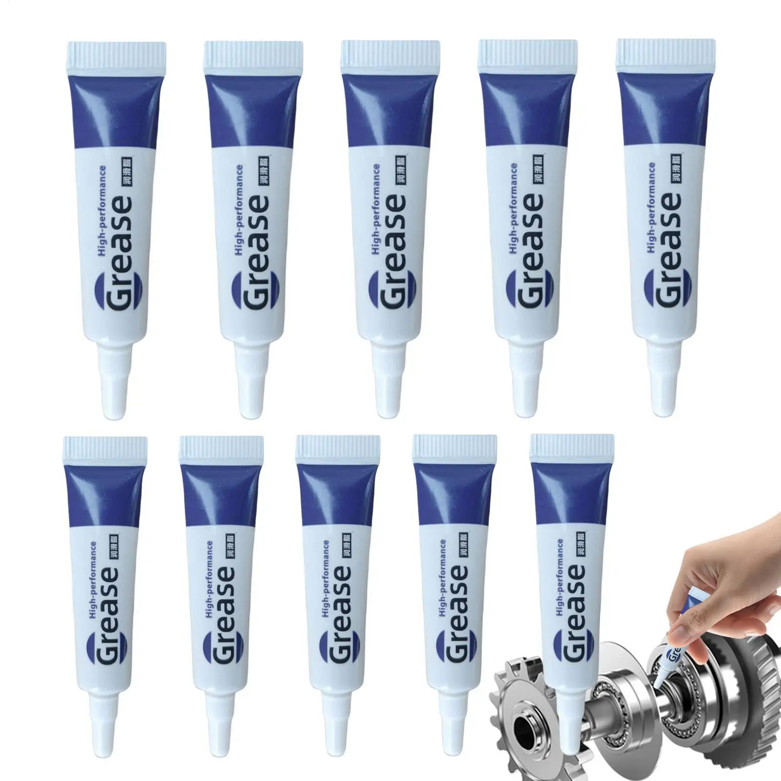 10pcs Silicone Grease Lubrication Waterproof Sealing Silicone Grease Lubricant Automobile Gear Valve Chain Maintenance Tool