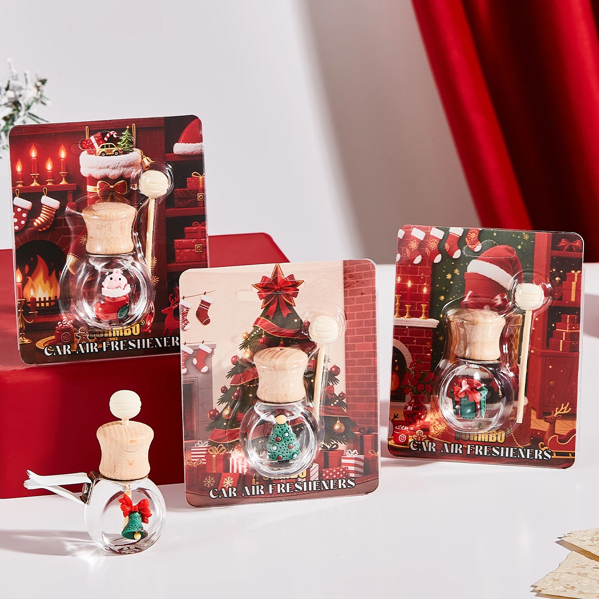 

Рождественский автомобильный освежитель воздуха - праздничный рождественский элемент, дизайн, долговечный аромат, автомобильные духи премиум-класса для праздничного декора интерьера