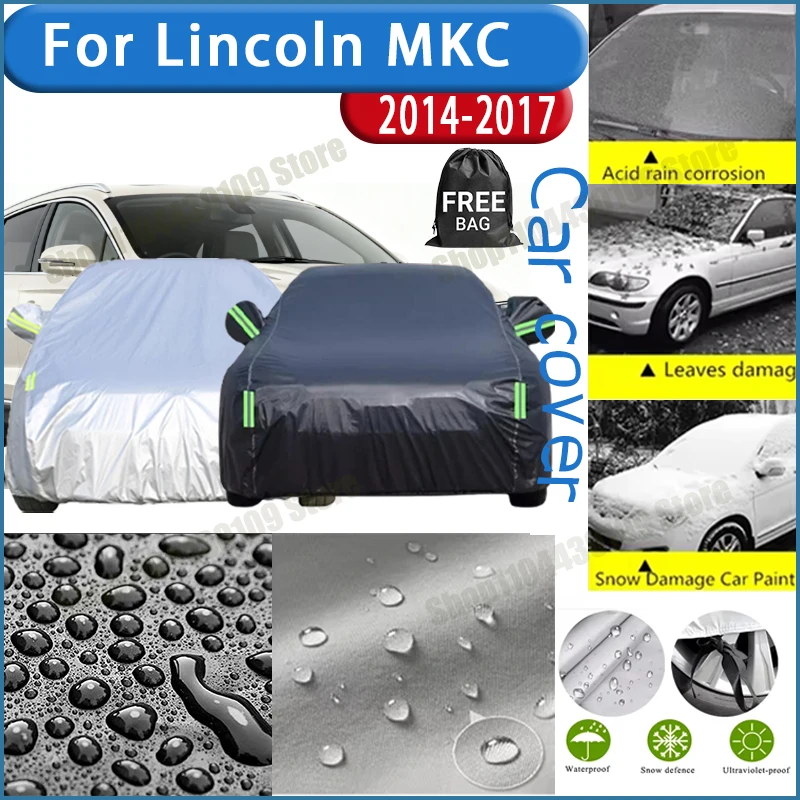 

Чехол для автомобиля Lincoln MKC 2014-2017, защитный чехол для улицы, от снега, солнца, водонепроницаемый, пылезащитный, внешний, УФ-защита, автомобильные аксессуары