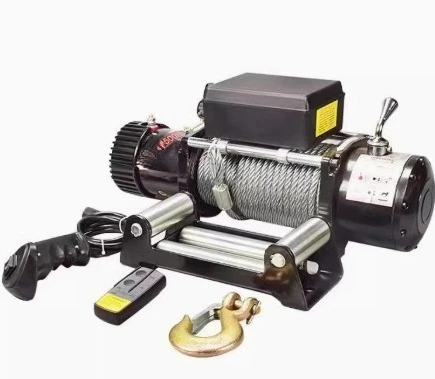 

Электрическая лебедка для внедорожников, 12 В, тележка, кран, электрическая таль 24 В, 13500 фунтов