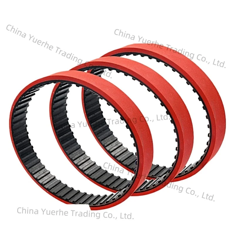 

1Pcs film drawing machine timing belt T10-560 T10-530 270L 240L thickened 6mm packaging machine plus red rubber belt