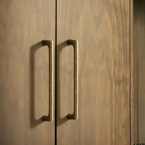 Imagen 2 del producto Perillas de puerta de armario, manijas de armario largas antiguas, tiradores de cajón de armario de cocina Retro, manijas de bronce para muebles