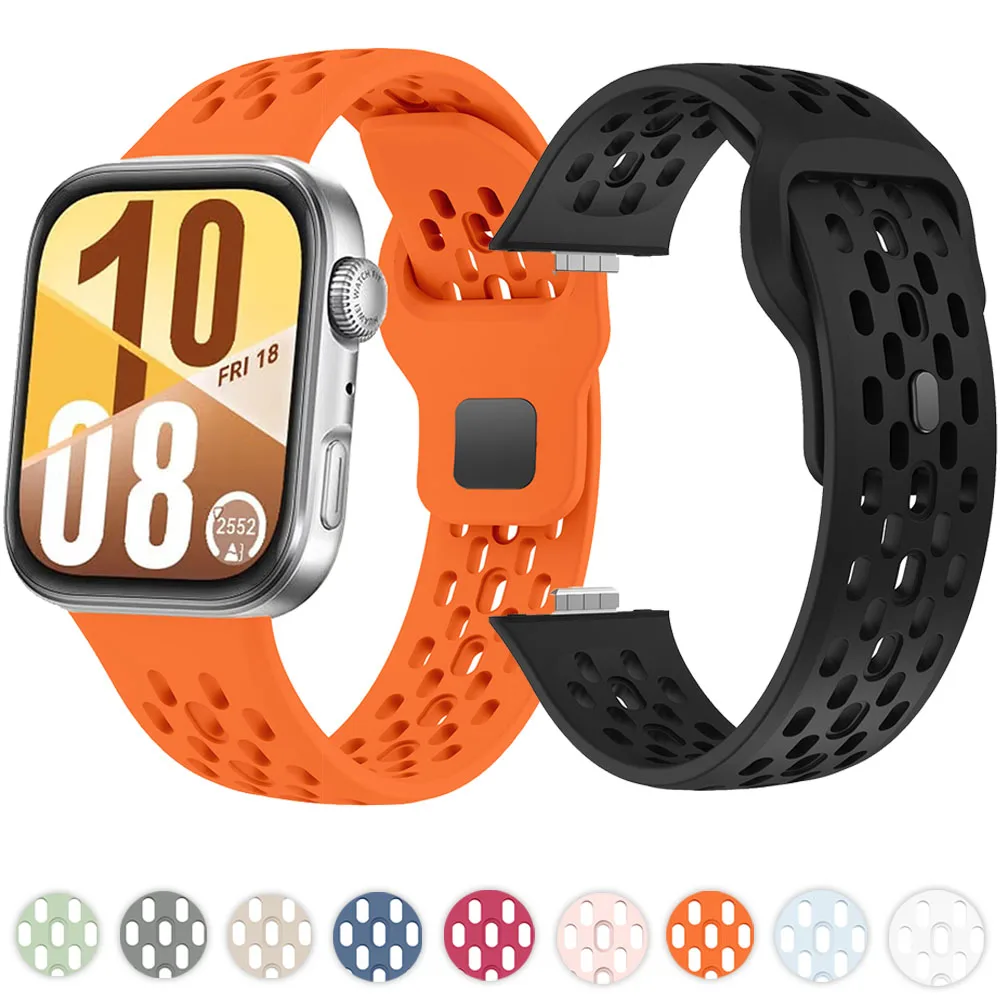 

Sport Silicone Strap for Huawei Watch Fit 4 Pro/Fit 4 Breathable Adjustable Wristband for Huawei Watch Fit 3/Fit 4 Bracelet Band