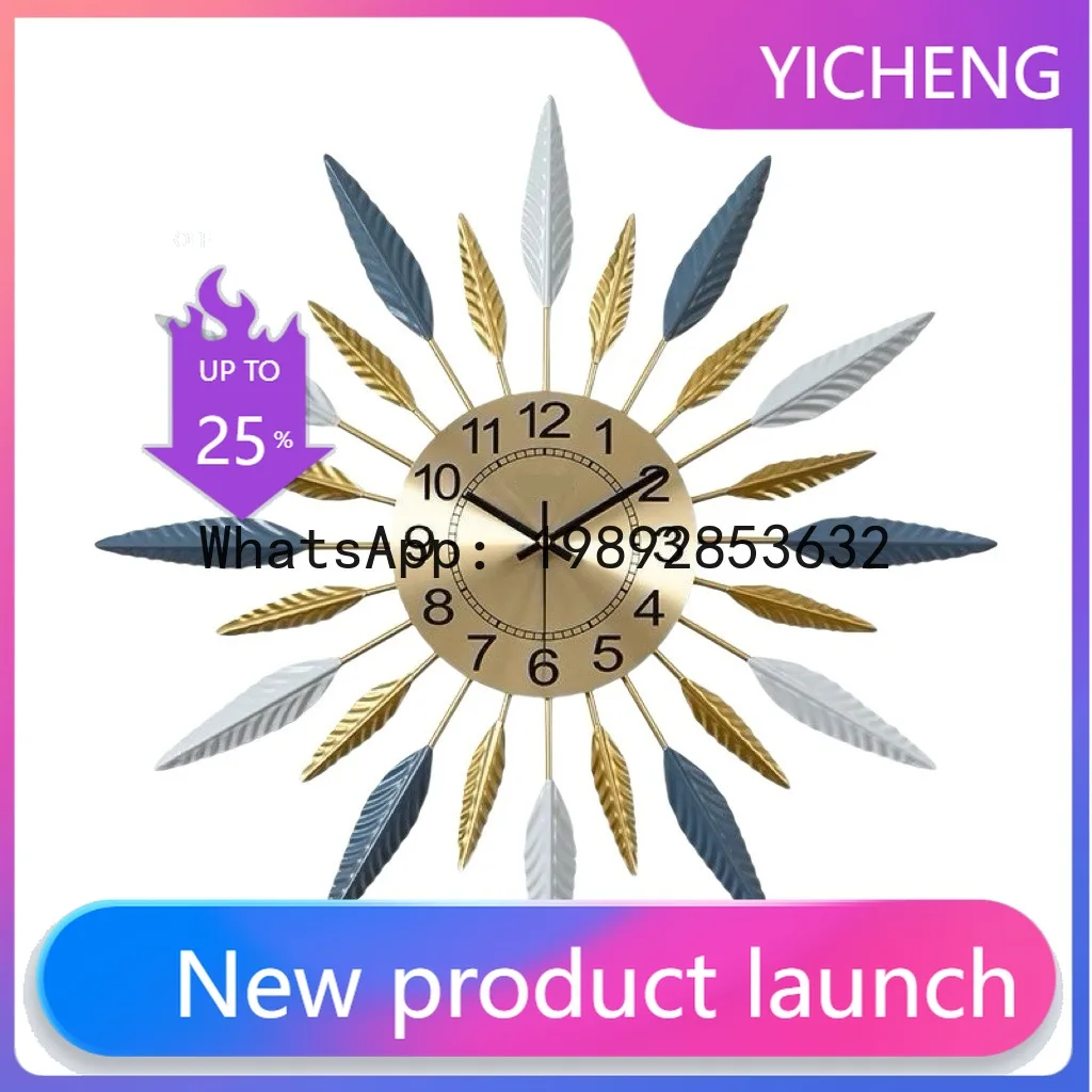 

PYJ light luxury clock living room about wall clock artist home clock wall fashion silent wall hanging