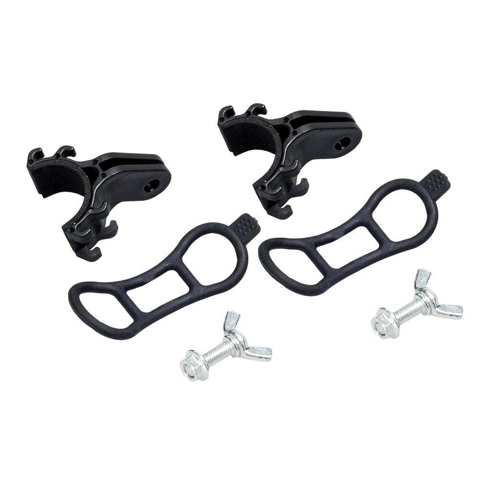 

2pcs Bike Handlebar Extender Lightweight Flashlight Holder Bicycle Lantern Lamp Support Rack Black Racing MountBracket