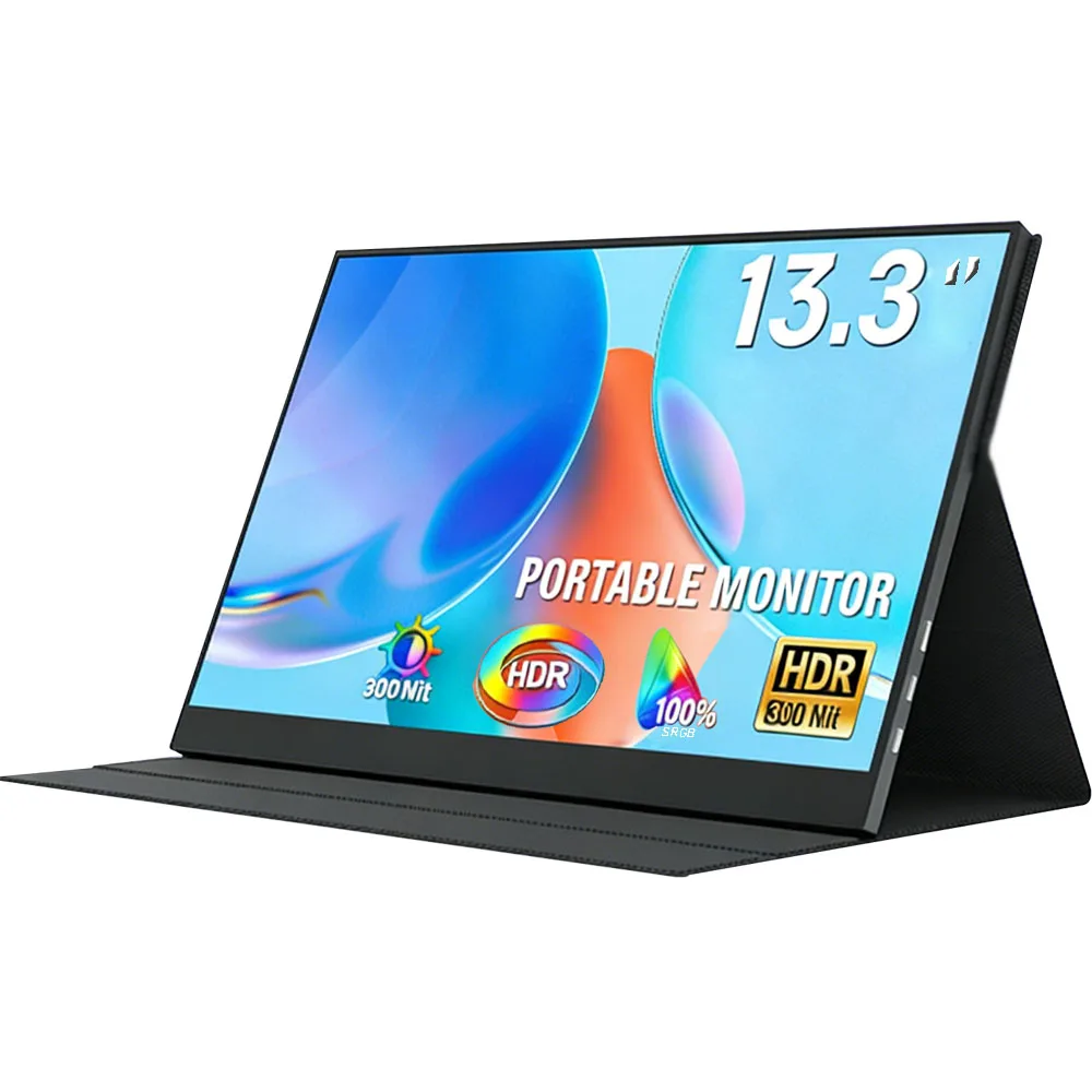 13.3 Inch Portable Screen Extend Secondary Monitor for Switch PS4/5 Laptop 1920x1200P Business Travel External Monitor Display