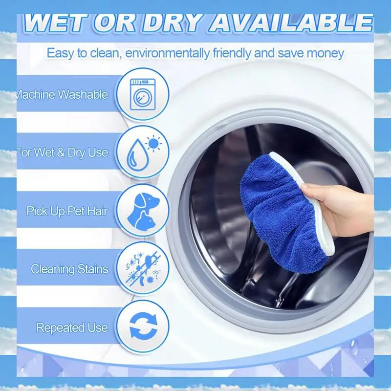 

A11I 16 шт. моющиеся подушечки для швабры, синяя микрофибра для Swiffer Sweeper, заправки для швабры, многоразовая ткань для швабры для паркетного пола, очистка сухая мы