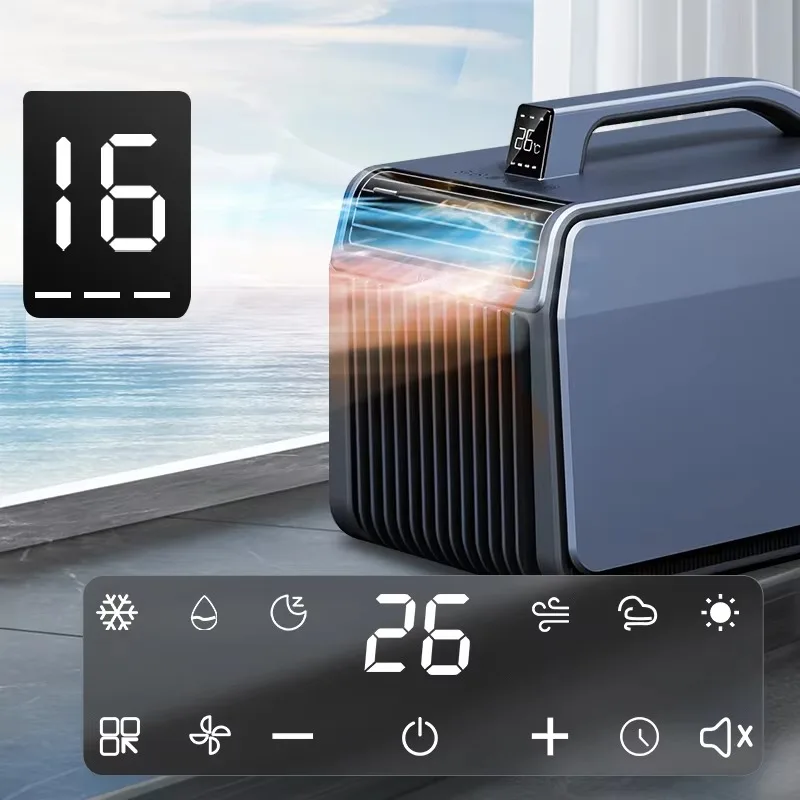 مكيف هواء خارجي 5500 وحدة حرارية بريطانية 12 فولت - 48 فولت عاكس محمول صغير تيار متردد بدون مكيف هواء يعمل بالطاقة الشمسية