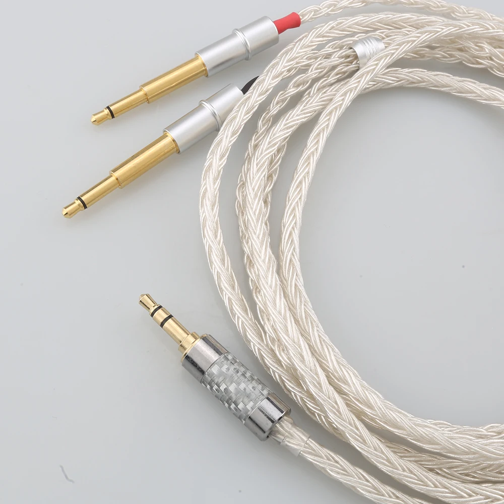 الفضة مطلي سماعة كابل 16Core 7N OCC 2.5/3.5/4.4/6.5 مللي متر ذكر التوصيل ل Meze 99 الكلاسيكية NEO NOIR سماعة الرأس #5