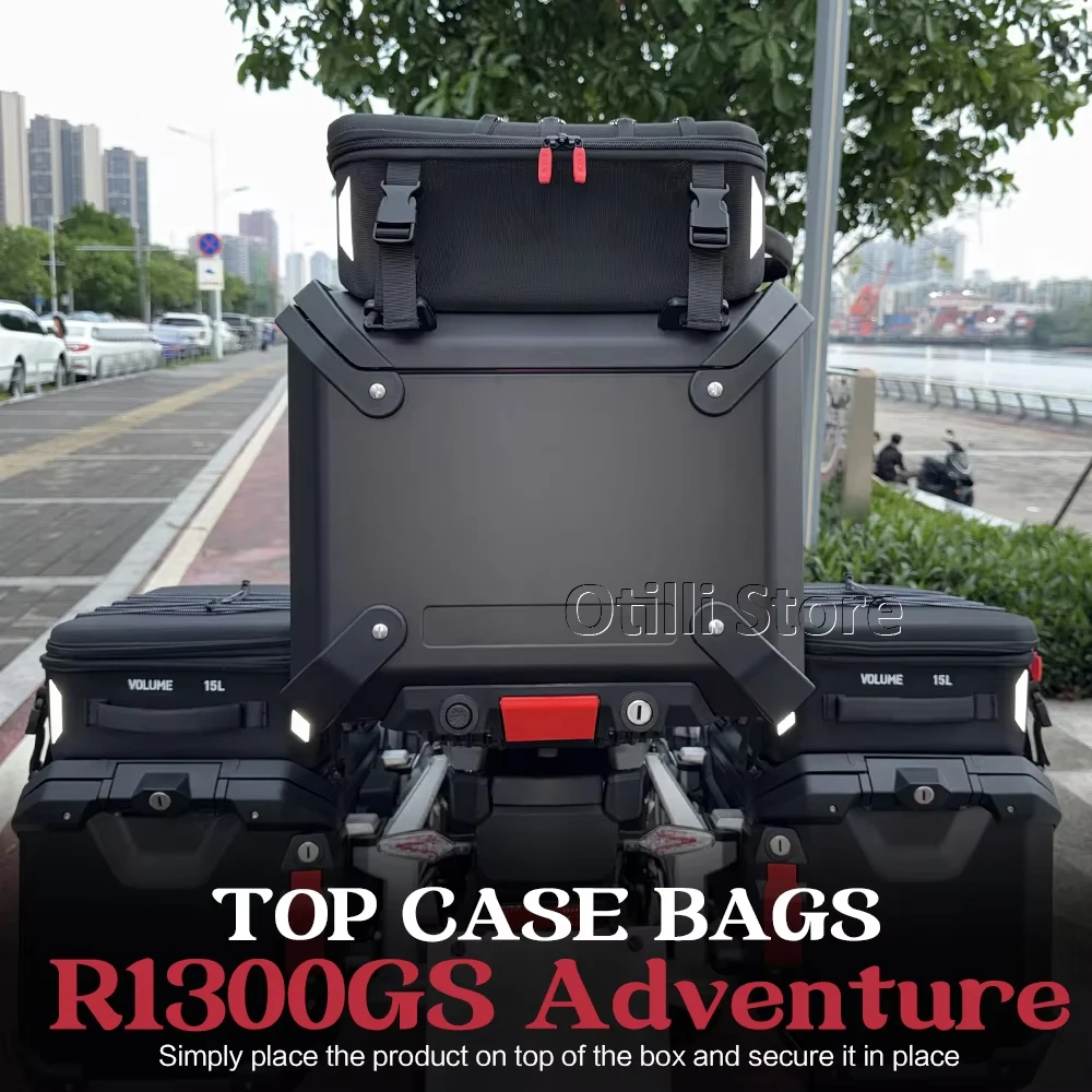 Waterproof Motorbike Side Box Top Bag Fit BMW R 1300 GS Adventure R1300GS ADV Hard Luggage Case Storage Bag Reflective Cycling A