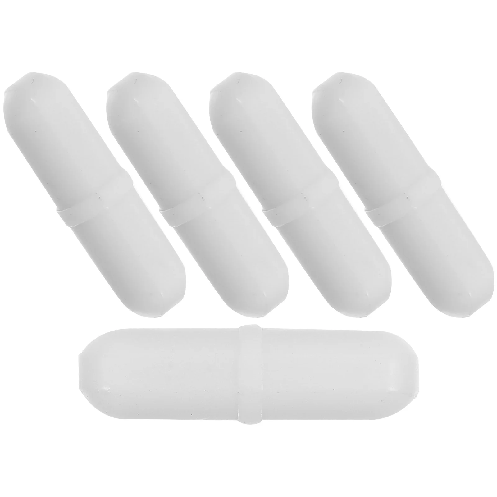 

5 Pcs Experiment Magnetic Stirrer Stirring Rod PTFE Rotor Laboratory Electromagnetic White Bar for