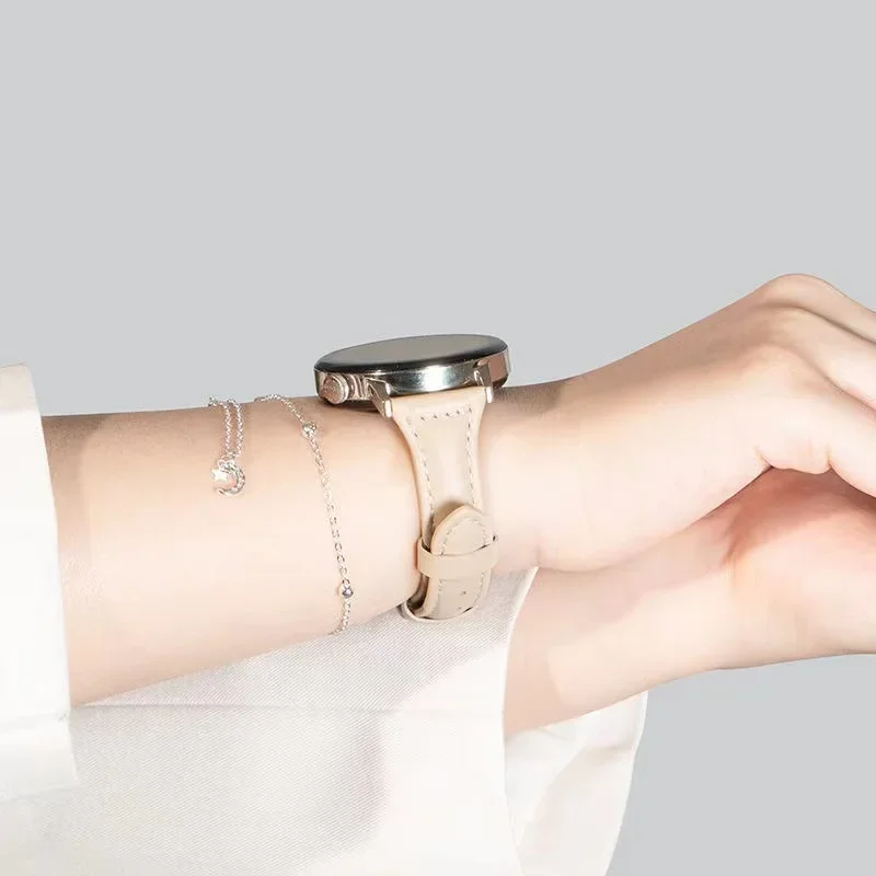 20 مللي متر/22 مللي متر الفرقة ل Amazfit GTS/2/2e/3/4 GTS2 Mini/GTR 4/3/Pro/GTR/47 مللي متر/42 مللي متر ستراتوس سليم الجلود سوار Amazfit bip 6 5 3 Pro #3