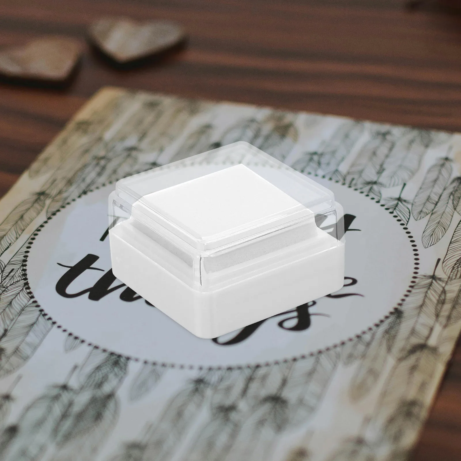 5 個ブランクインクパッド高密度スポンジクラフトスクラップブック用ゴム木製スタンプ洗える事務用品