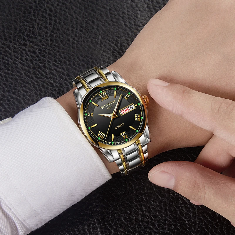 

Luxury Man Watch Quartz Watch Luxury Waterproof Luminous Date Week Stainless Men's Watch Male Relogios Masculino Reloj Hombre