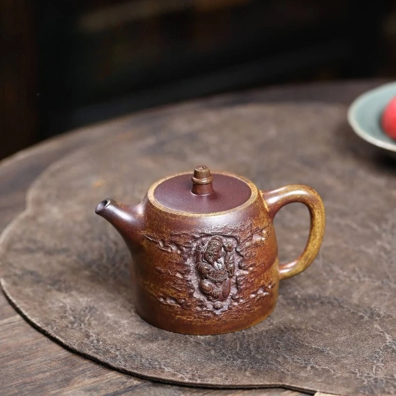 

Yixing Handmade Purple Clay Teapot, Raw Ore, Gold Sand,tea Pot, Kung Fu Tea Set 270ml