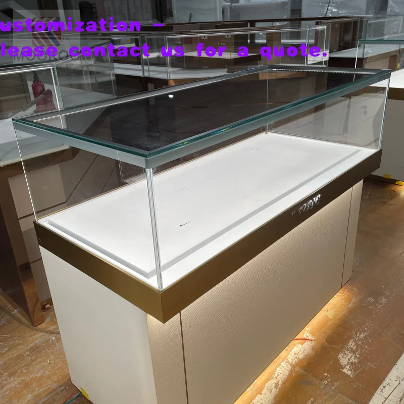 

custom.USA LOCAL Modern Jewelry Store Furniture Custom Plywood Jewelry Display Counter Design Counter Desk Jewellery