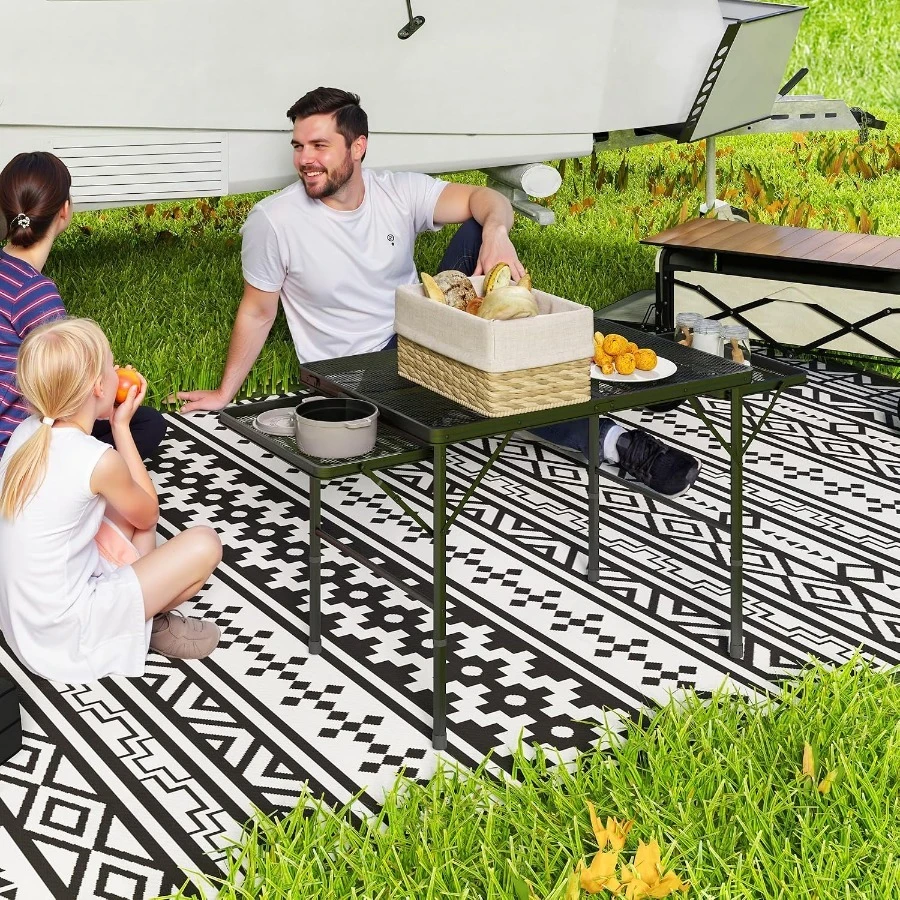 Folding Grill Table with 2 Exp - Camp Grill Portable Folding 评论和价格