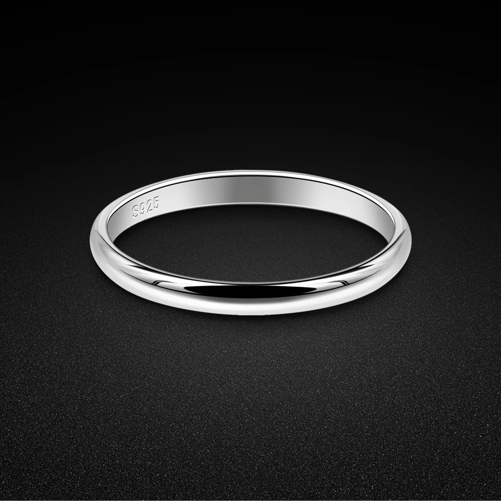 

Street style Minimalist 925 Sterling Silver Thin Rings for Women Couple Ring Fashion Light Luxury Finger Jewelry Fashion Party