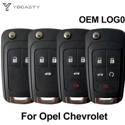 YOCASTY-carcasa de llave con tapa remota para Chevrolet Cruze, Lova, Camaro, Impala, Spark, Opel, carcasa de coche de repuesto, 2, 3, 4, 5 botones