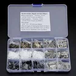 New Barber Use Hair Scissor's Accessories Box(Washers+Gaskets+Handle Screws+Silencer) Muti-Sizes Colors Mix Kit