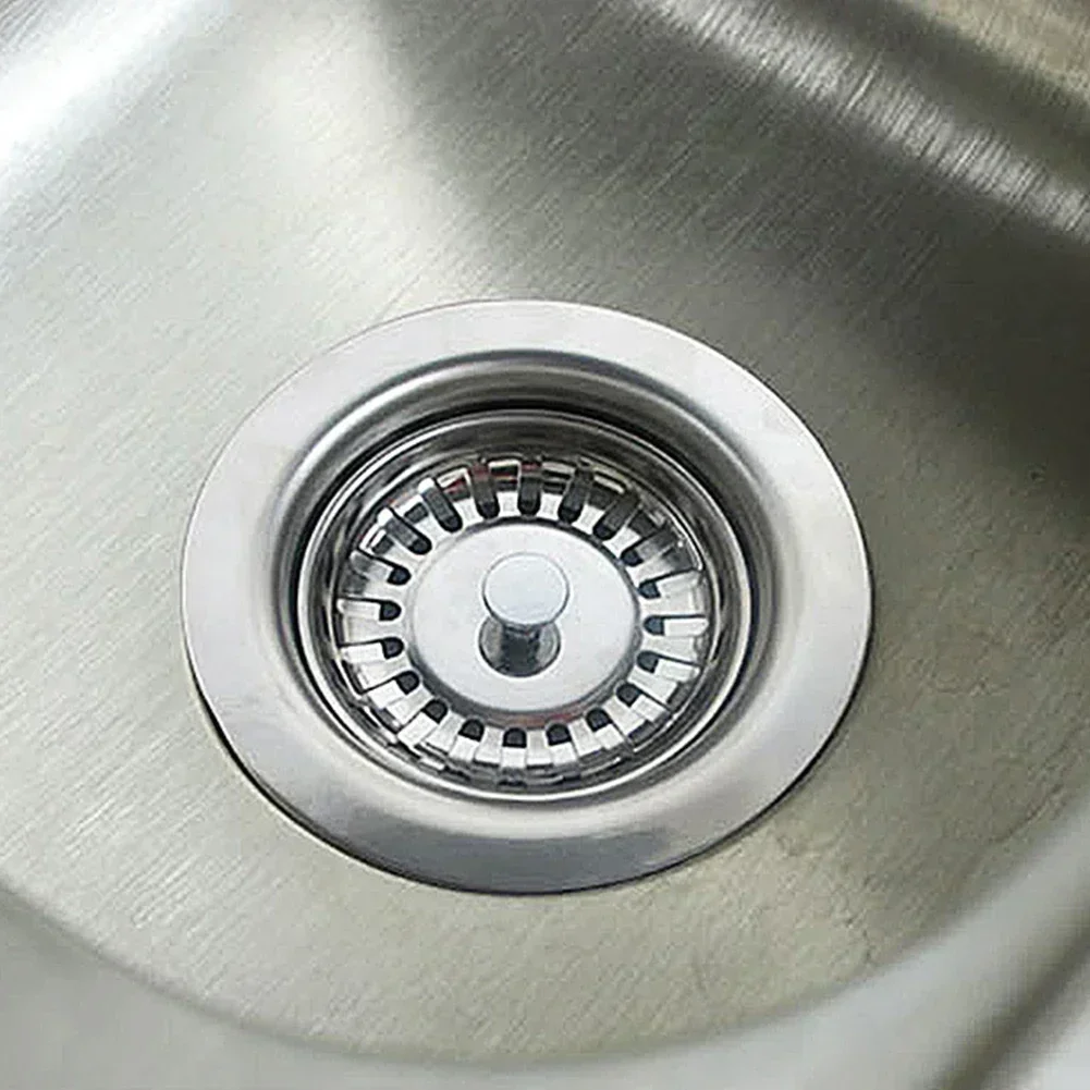 304 Stainless Steel Kitchen Sink Strainer Sink Water Filter Water Stopper Waste Plug Filtre Lavabo Sink Bathroom Hair Catcher