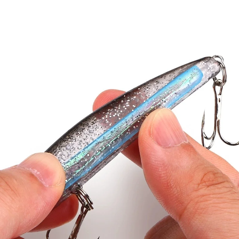 Angelköder, Weitwurf, Zinklegierung, eingebauter weicher Köder, 14 g, 8,5 cm, stromlinienförmig, sinkend, Kunstköder, Lot 2 Stück, Ausverkauf – Detail 7