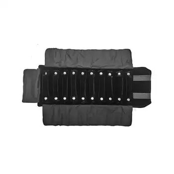 便攜式戒指旅行包 首飾旅行卷包 小號黑色天鵝絨折疊首飾收納包 10 最佳銷售 珠寶袋 - №5