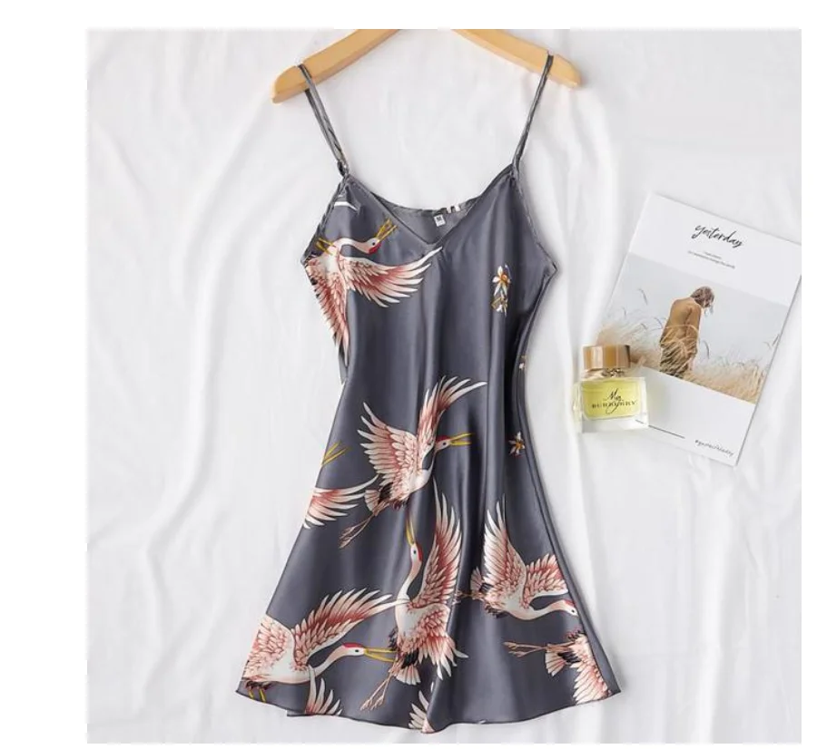 Ensemble de vêtements de nuit sexy pour femmes, pyjama à col en V, vêtements de nuit soyeux, robe trempée, vêtements de nuit pour dames, vêtements