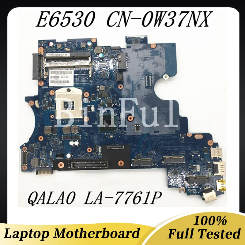 

CN-0W37NX 0W37NX W37NX Mainboard For DELL Latitude E6520 Notebook Laptop Motherboard QALA0 LA-7761P QM77 DDR3 100%Full Tested OK