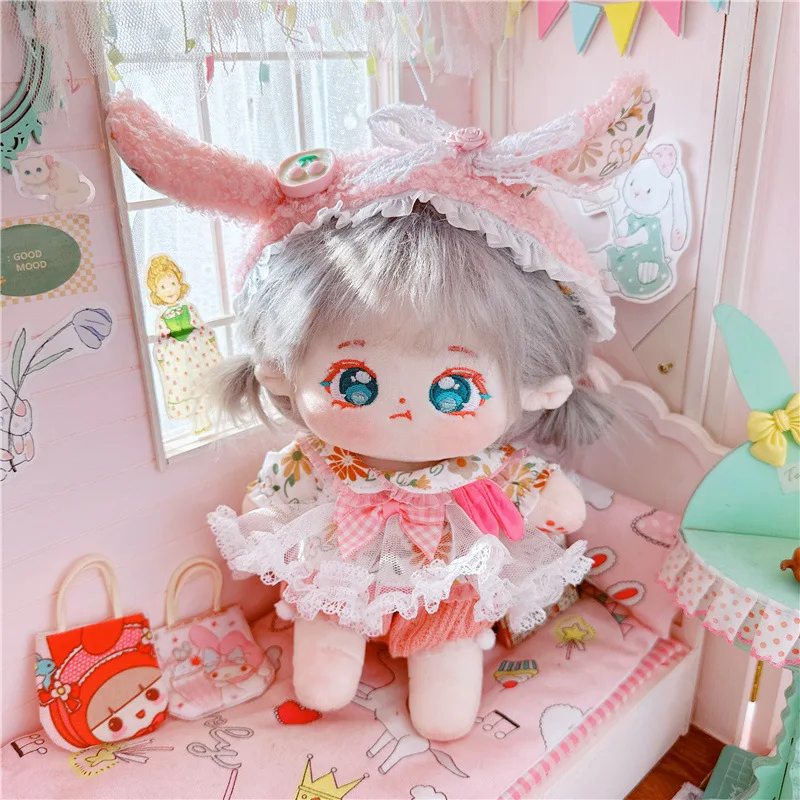 

1SET 20cm Exo Doll Clothes Headband+ Flowers Skirt Dress Up Clothes Children Toy EXO Idol Dolls DIY Gift Doll Accessories