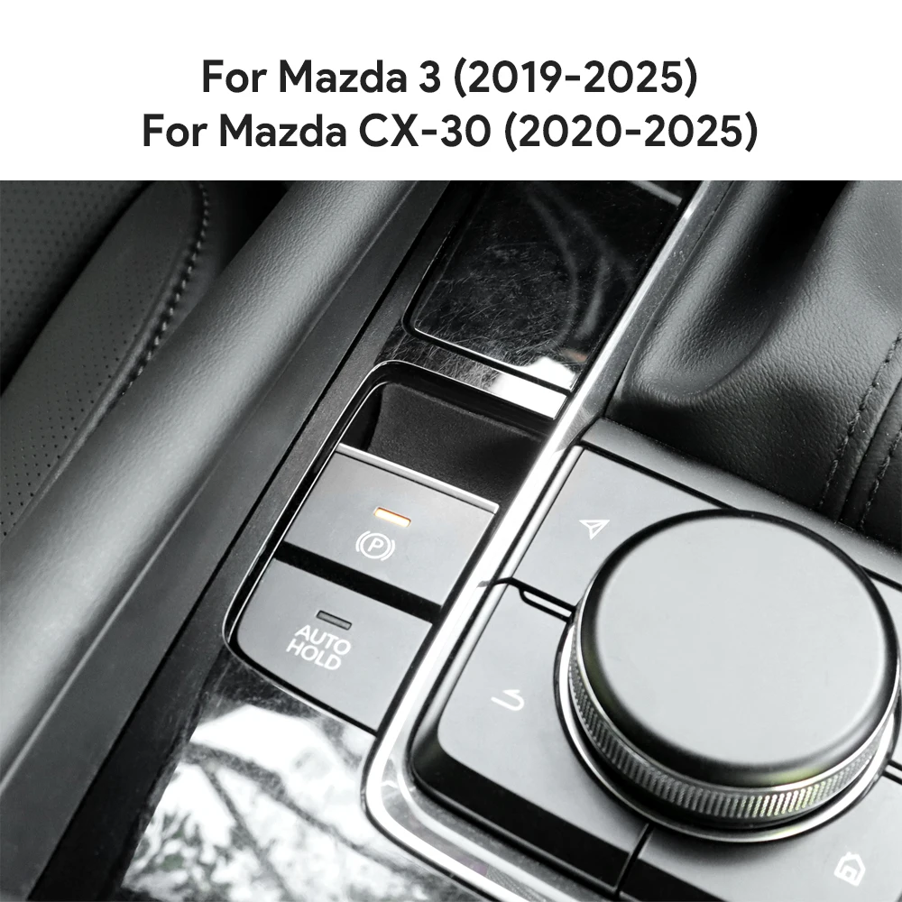 أفضل الجلد المدبوغ تقليم LHD RHD ملصق لمازدا 3 BP Axela CX30 CX-30 2019 2020 2021 2022 2023 2024 2025 الإلكترونية فرملة اليد الأخدود